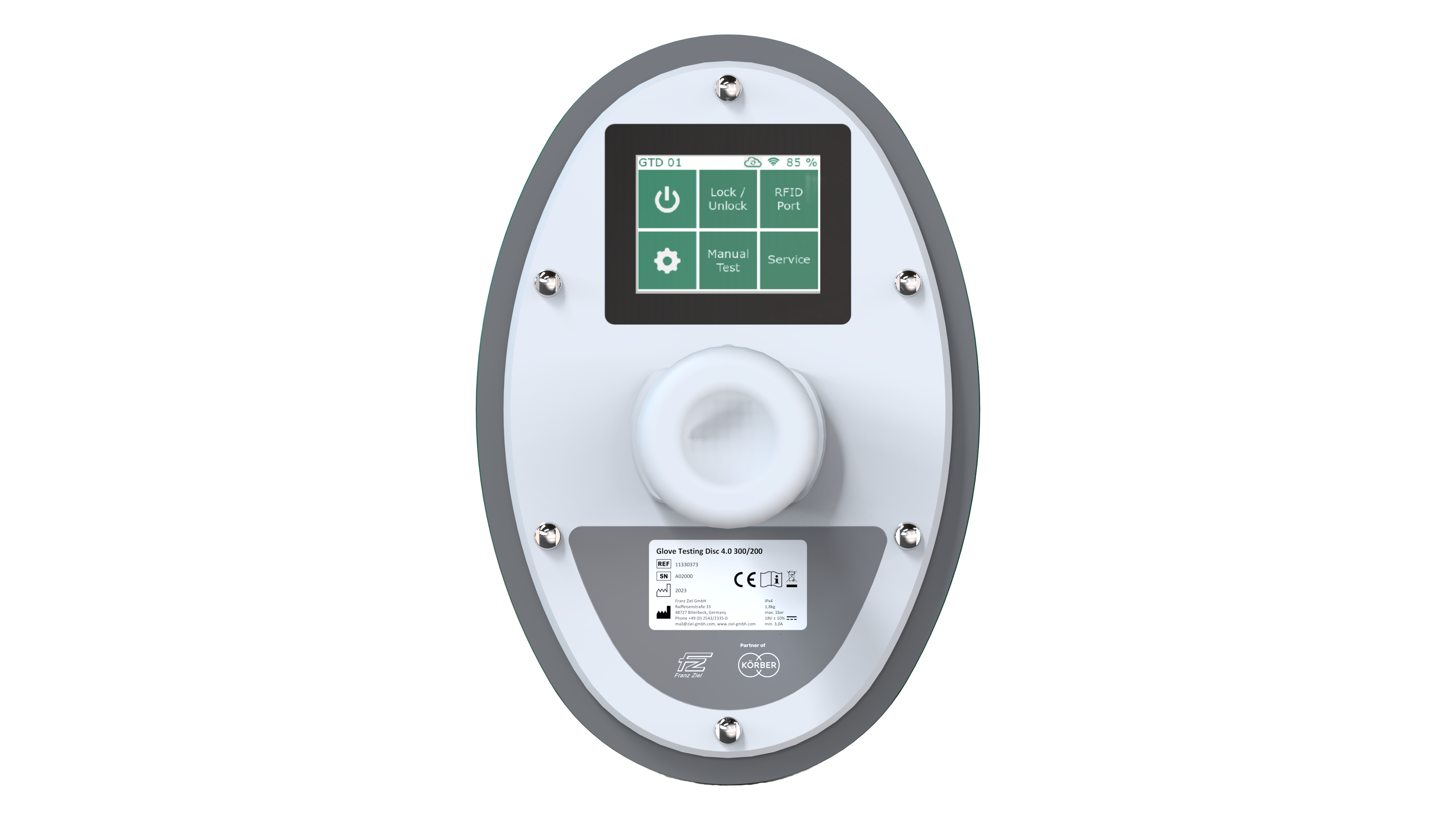 Franz Ziel: Glove Testing System (GTS) for Annex 1 compliant wireless and tubeless leak testing of gloves installed in Isolators or RABS